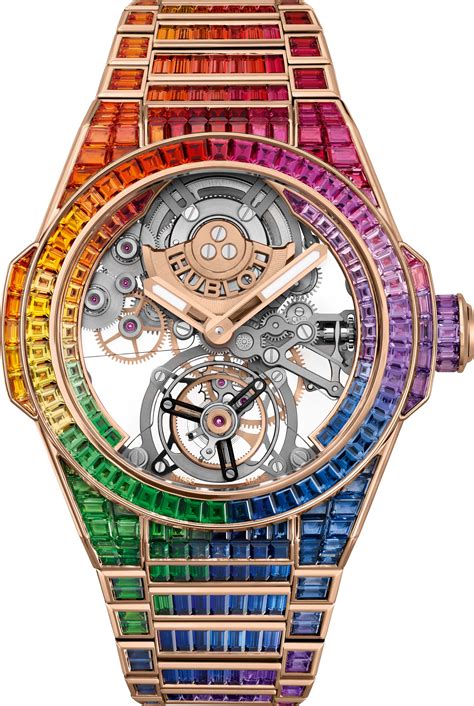 hublot rainbow tourbillon|Hublot tourbillon skeleton.